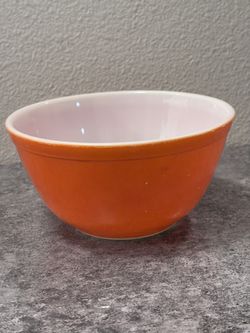 Vintage Pyrex Medium Orange Mixing Bowl