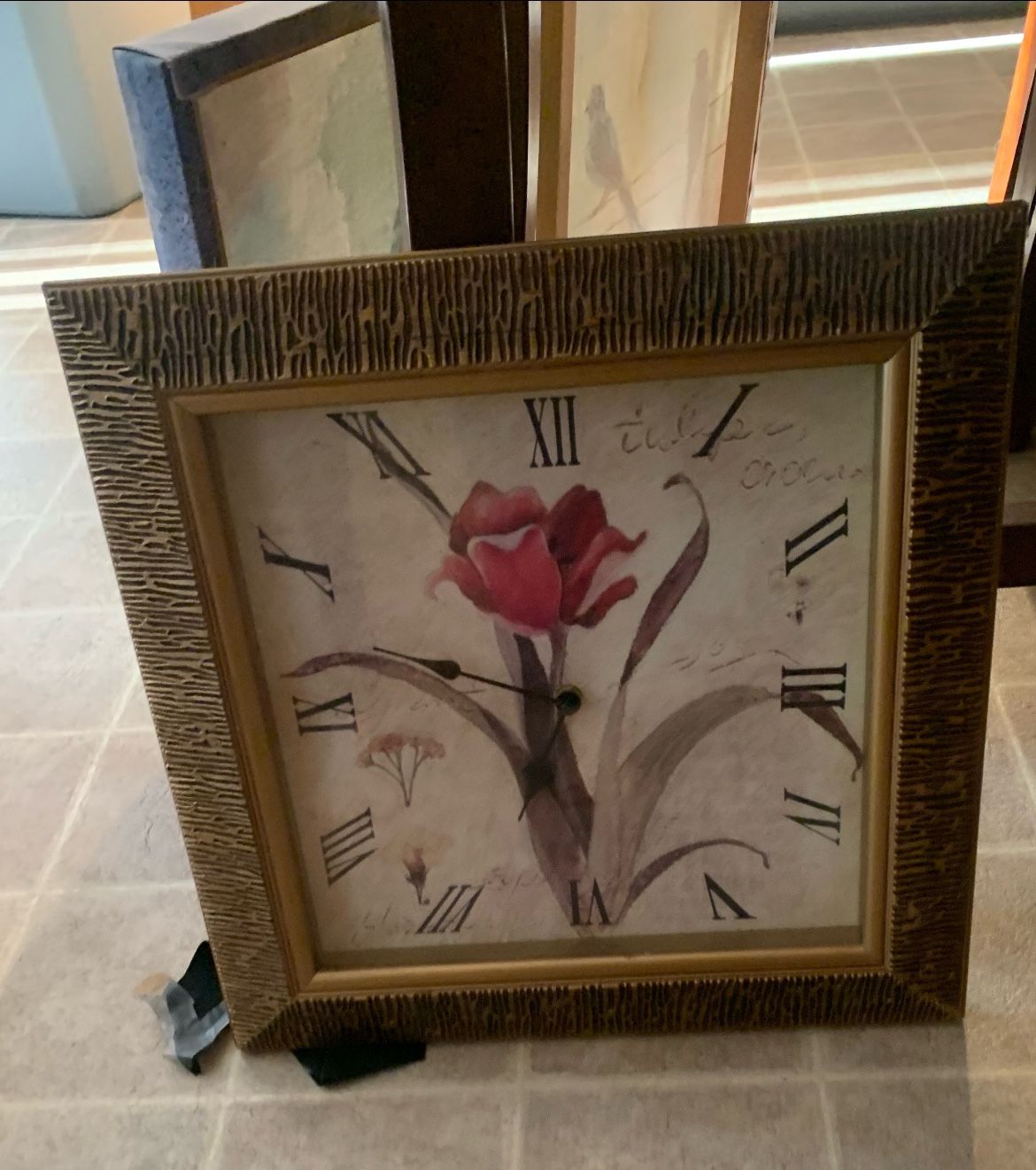 Beautiful Clock in Gold Frame