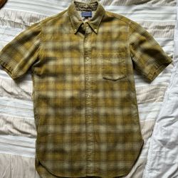 Pendleton Short Leave Plaid Shirt Medium 