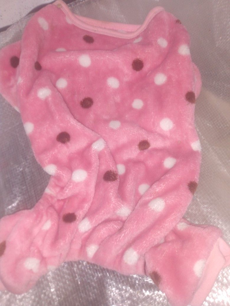 Fleece Dog Pajamas Size Medium