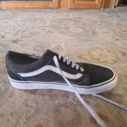 Black and white vans