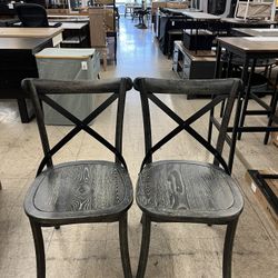 ACME Kendric Wooden Side Chair Set of 2 - Rustic Grey