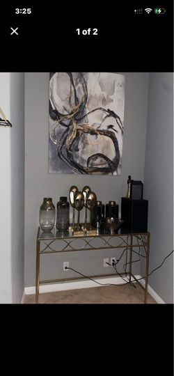 Abstract wall decor and vases