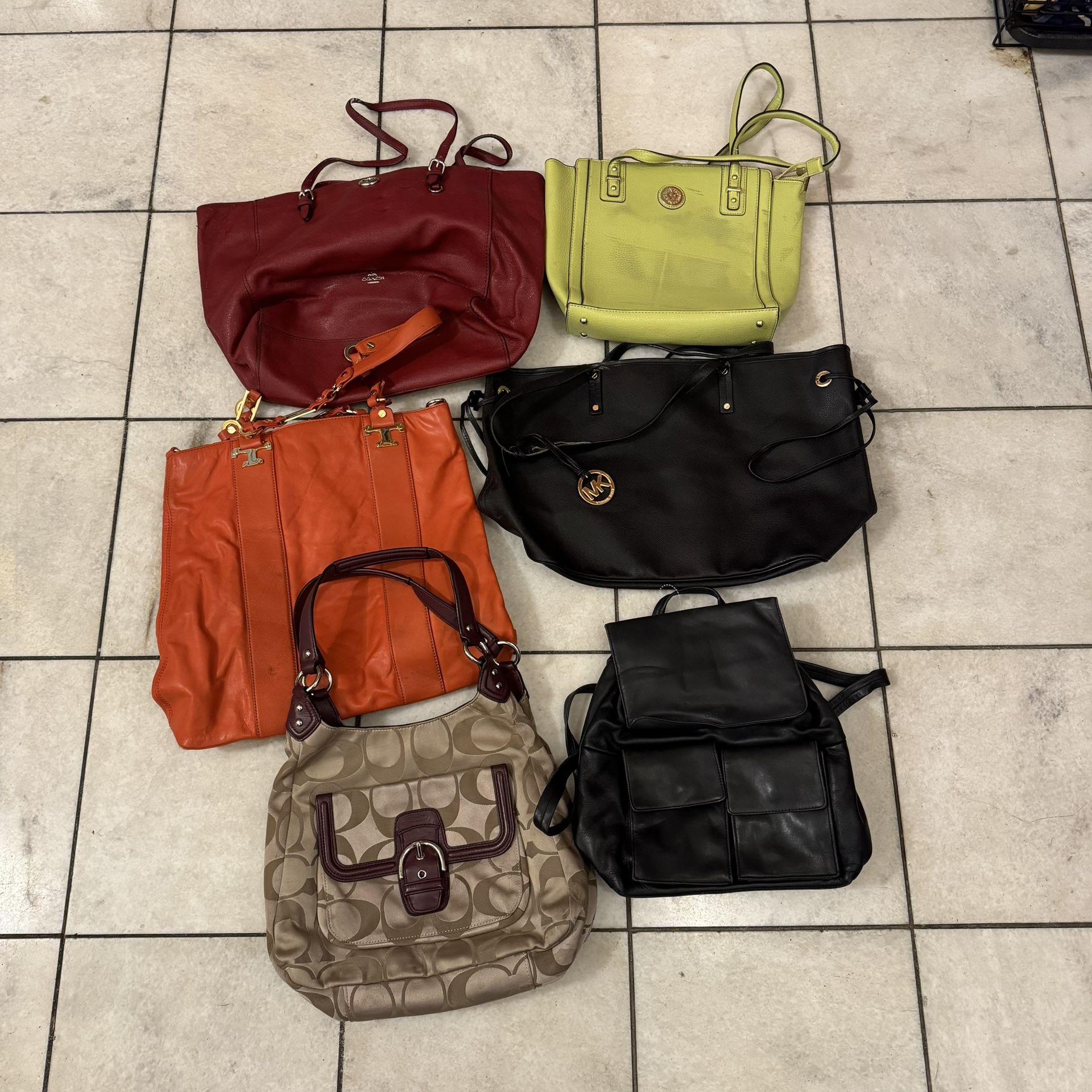 Tory Burch Coach Michael Kors DKNY Anne Klein handbags used
