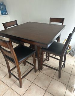 Wood Dining table with 4 chairs
