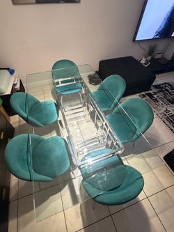 6 velvet dining chairs turquoise.