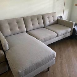 West Elm Small Sectional 86”