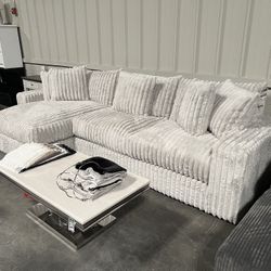 Oversized Plush Huge Sectional!! Feathers! 
