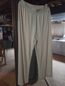 Peruvian Connection Xl-XXL Wide Leg Beige pants