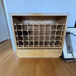 Real Wood Wine Rack With Drawer