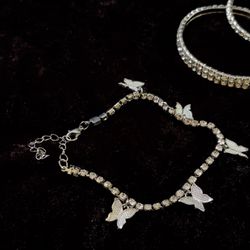 BUTTERFLY BLING ANKLETS AND BANGLES