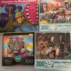 4 Puzzle Lot 