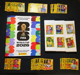 2026 Panini World Cup Rare Gold complete Full 980 Sticker Set + Soft Cover Album