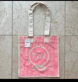 Whole Foods pink pineapple tote bag