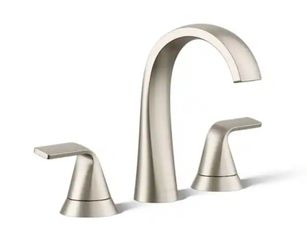 Kohler Cursiva 8 in. Widespread 2-Handle Bathroom Faucet in Vibrant Brushed Nickel