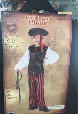 HALLOWEEN Caribbean Pirate Child Costume Size Large: 12-14 NEW