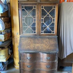 Vintage Drop Front Secretary Desk 