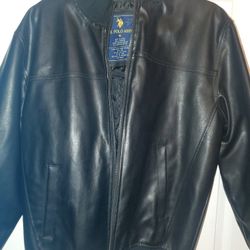 Black Polo Jacket ,size Medium