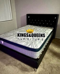 New Queen bed with mattress