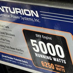 Centurion By General 5000 Watt Generator 