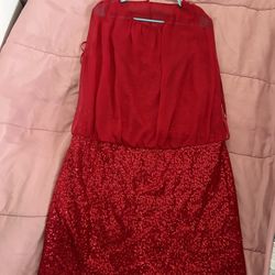 Women’s Sleeveless Red Party Dress