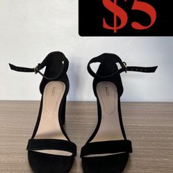 Aldo Black High Heels Women Size 7.5