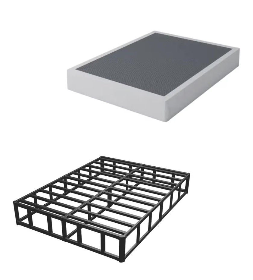 NEW IN BOX 9 Inch Heavy Duty Queen Metal Box Spring Mattress With Cover