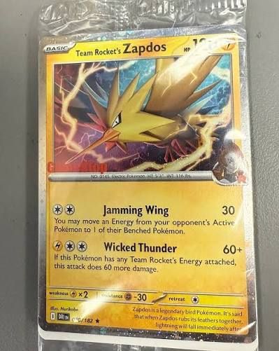 Team Rockets Zapdos GameStop Promo Stamped Card 70/182