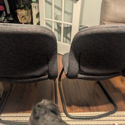 Set Of Office Chairs Purple & Green