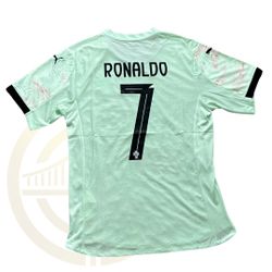 Portugal Away Jersey – Cristiano Ronaldo #7 – Puma – Mint Green – Euro Style 