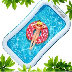 Santabay Inflatable Kiddie Swimming Pools, 96''x 56''x 22''