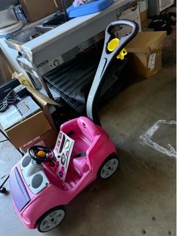 Step2 Whisper Ride II Ride On Push Toy Car, Pink – Ride On Car with Incl...