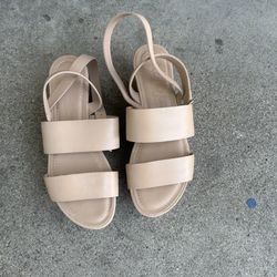 ELIZABETH AND JAMES Platform Wood Wedge Sandal 