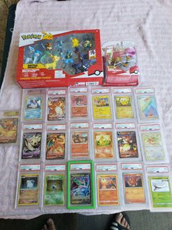 Big PSA 10 9.5 9 8.5 Lot Just 4 Charizard is already $700 so all 19 Pokémon Cards for $2000! Firm with toys. No 90 or under %. Trade & Cash Welcome