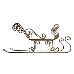 vintage 80s  brass sleigh 18" long