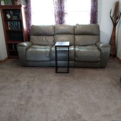 Dual Leather Recliner Couch