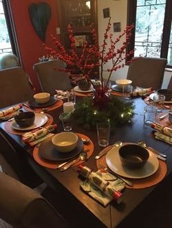 Vintage Dania square cherrywood dining table