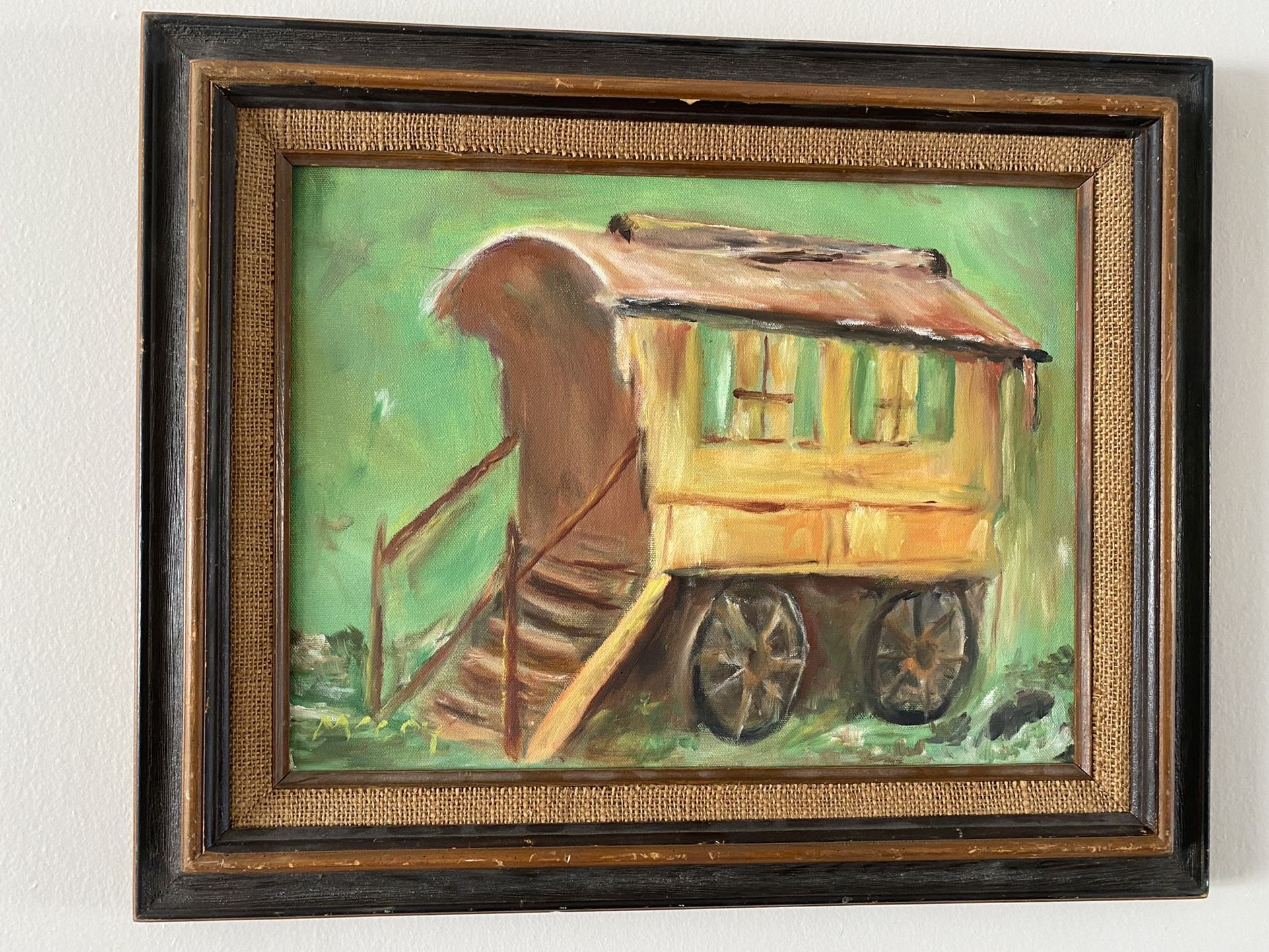 Oil Painting / Circus Wagon