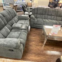 Reclining Sofa And Love Seat In Stock For Immediate Delivery 