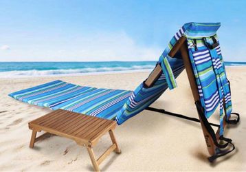 Brand New Melino Beach Lounger with Tray Table
