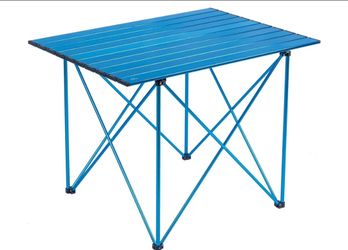 iClimb Ultralight Compact Camping Folding Table with Carry Bag (Reinforced Blue - XL)