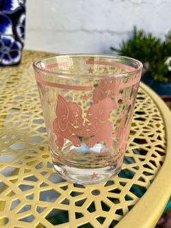 Mid Century | MCM Hazel Atlas Pink Elephant Bar Ware: Short Glass