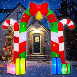 Christmas Inflatables,10FT Giant Candy Archway with Gifts
