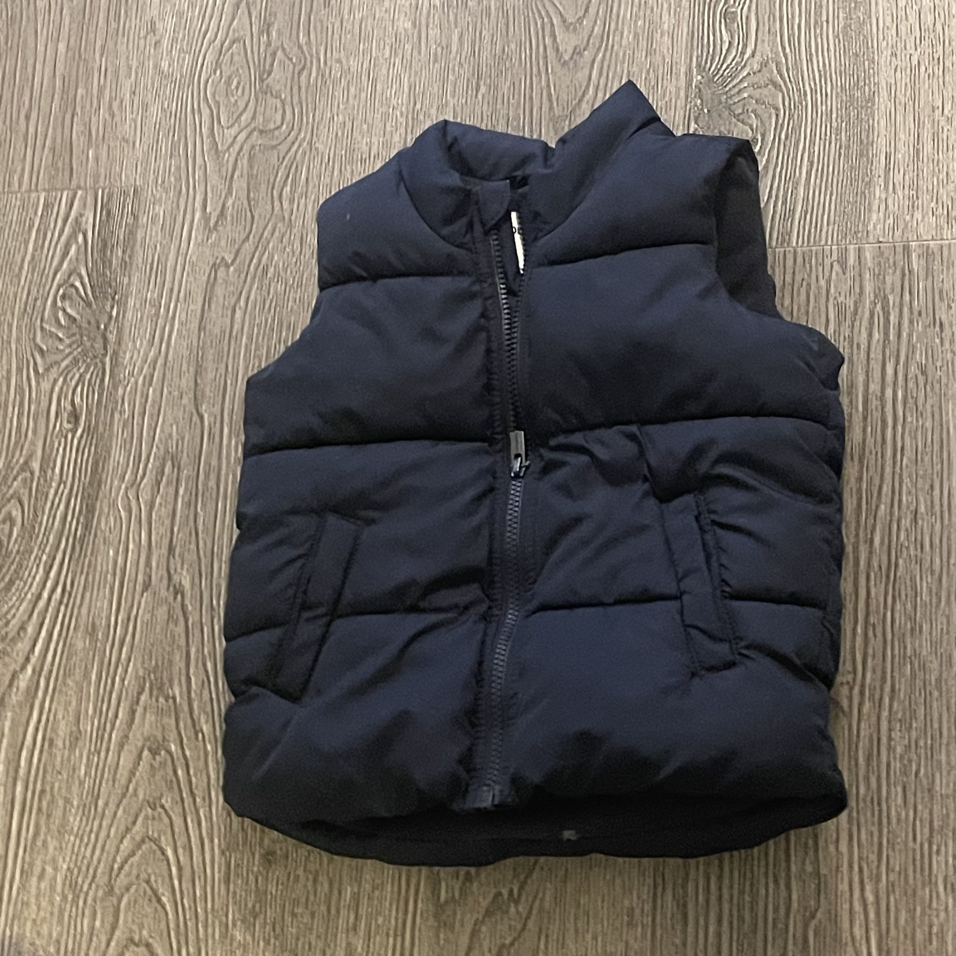 OLD NAVY toddler boys navy blue puffer zipper vest sz 4t