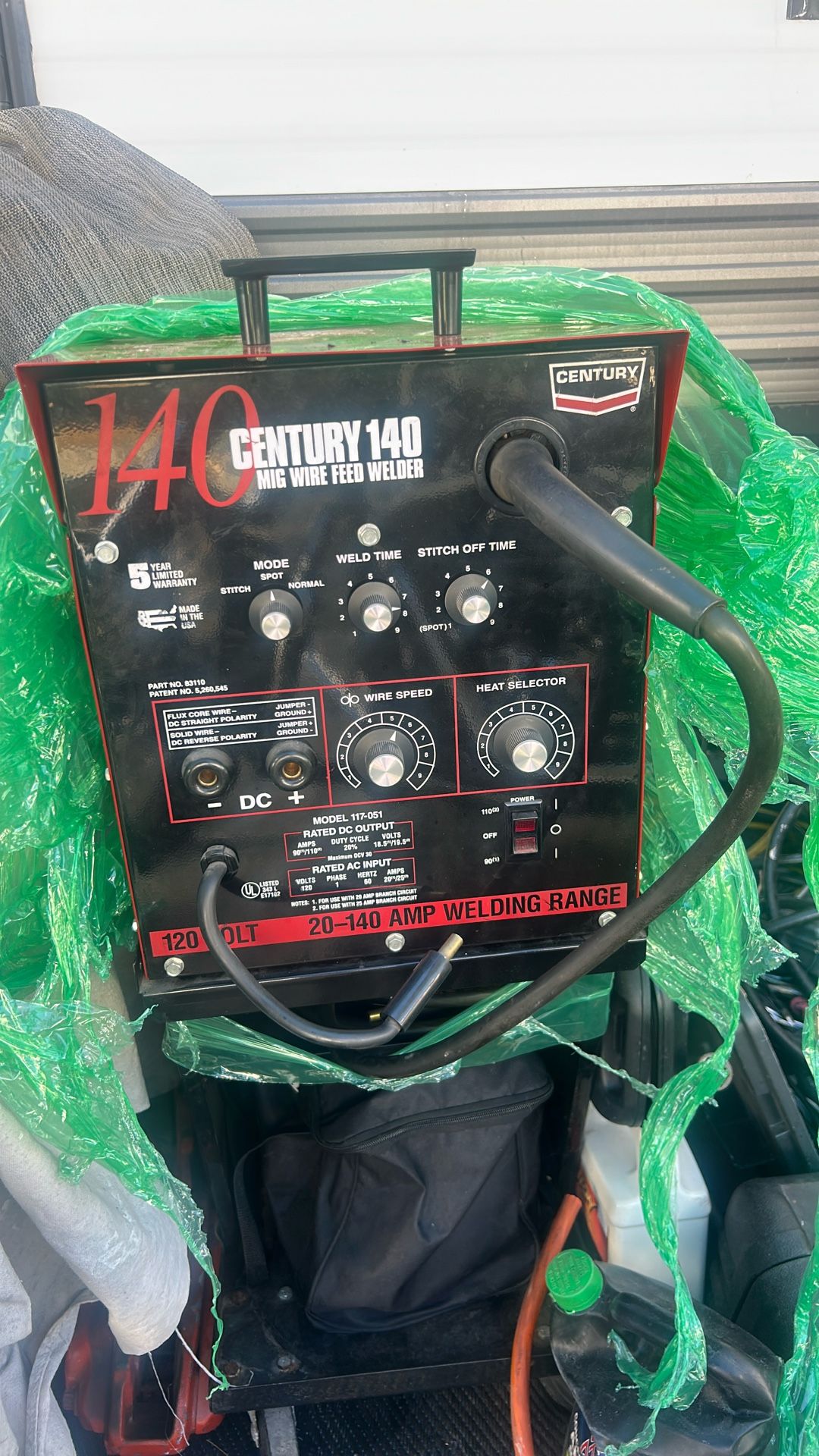 Century 140 MiG wire feed water