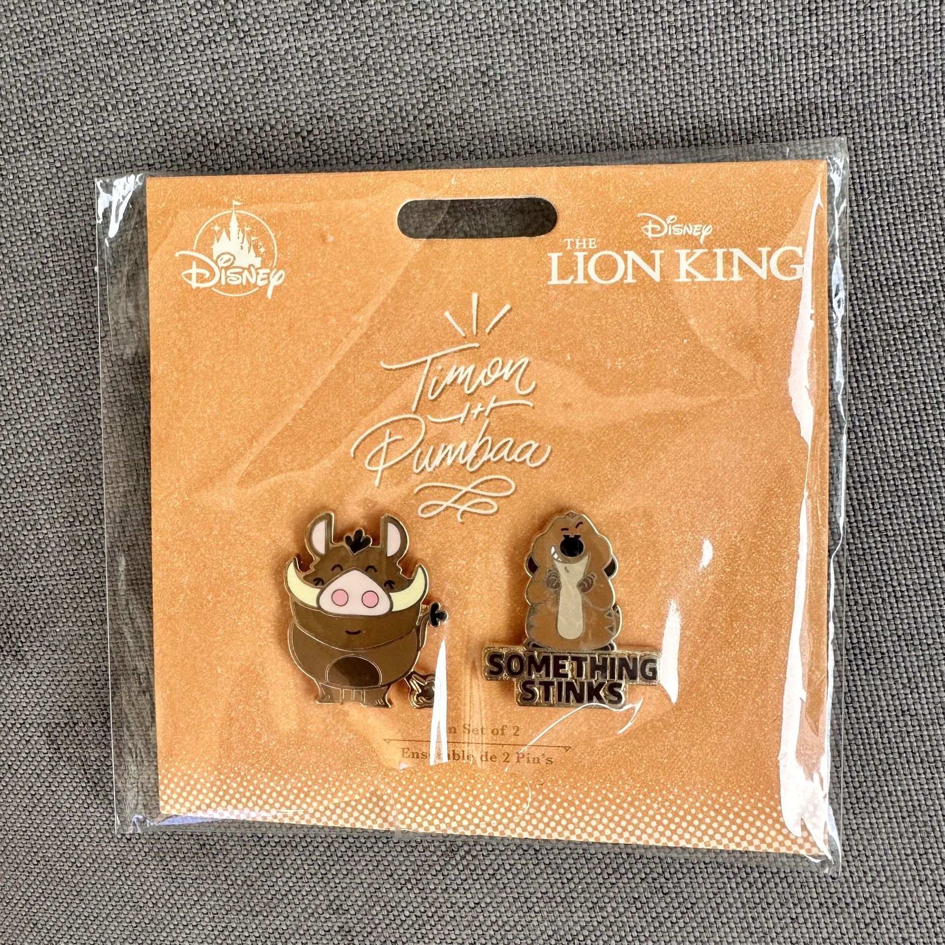 Disney Pin Duo Timon and Pumbaa Lion King (New)