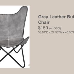 Leather Butterfly Lounge chair