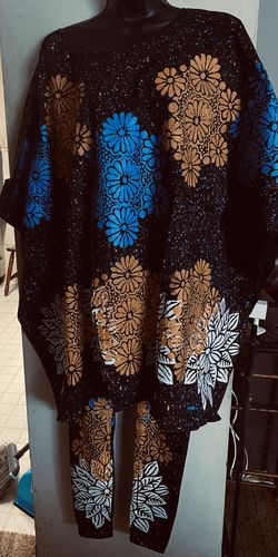 African Stylish Batik Dashiki/boubou With Legging