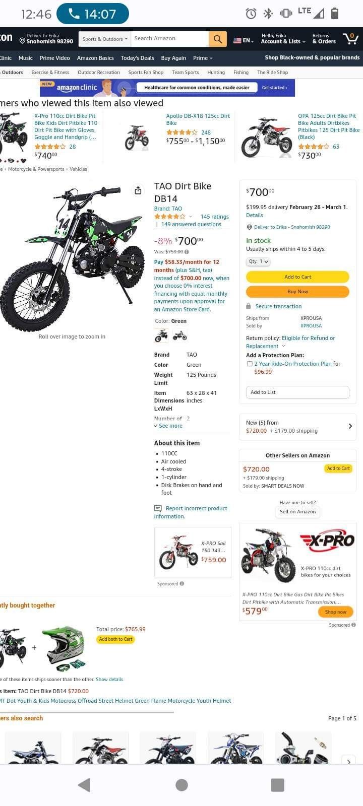 tao db14 youth motocross dirt bike stores