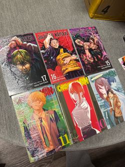 Jujutsu Kaisen (Vol. 15-17) and Chainsaw Man (Vol. 9-11) Manga Set